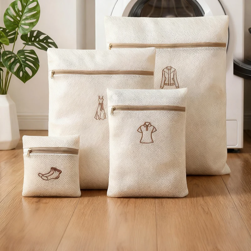 Laundry bag for the washing machine, 3-layered
