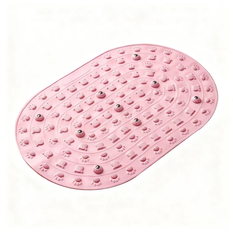 Foot reflex zone mat with magnetic stones