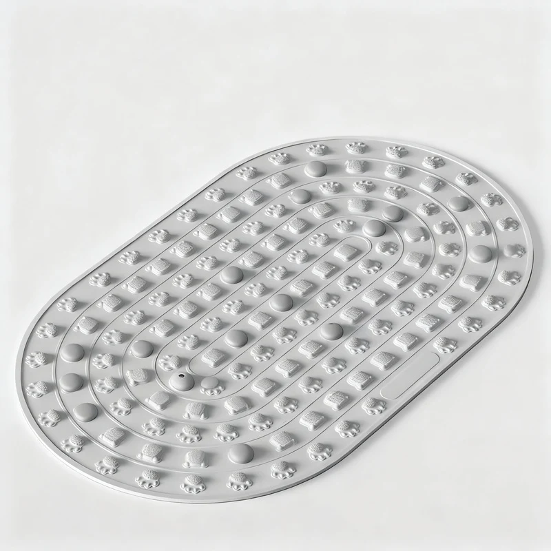 Foot reflex zone mat with magnetic stones