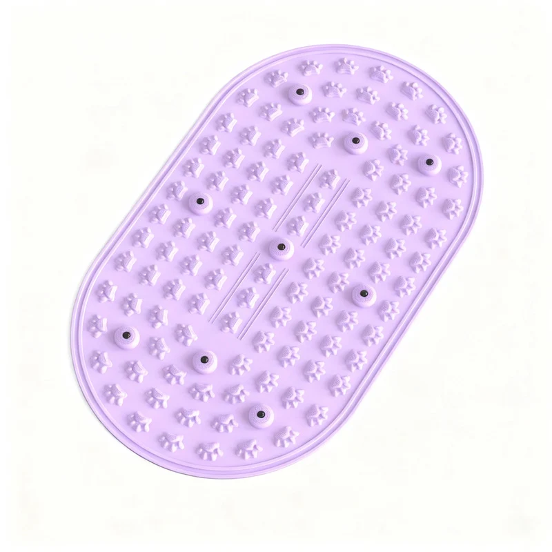 Foot reflex zone mat with magnetic stones