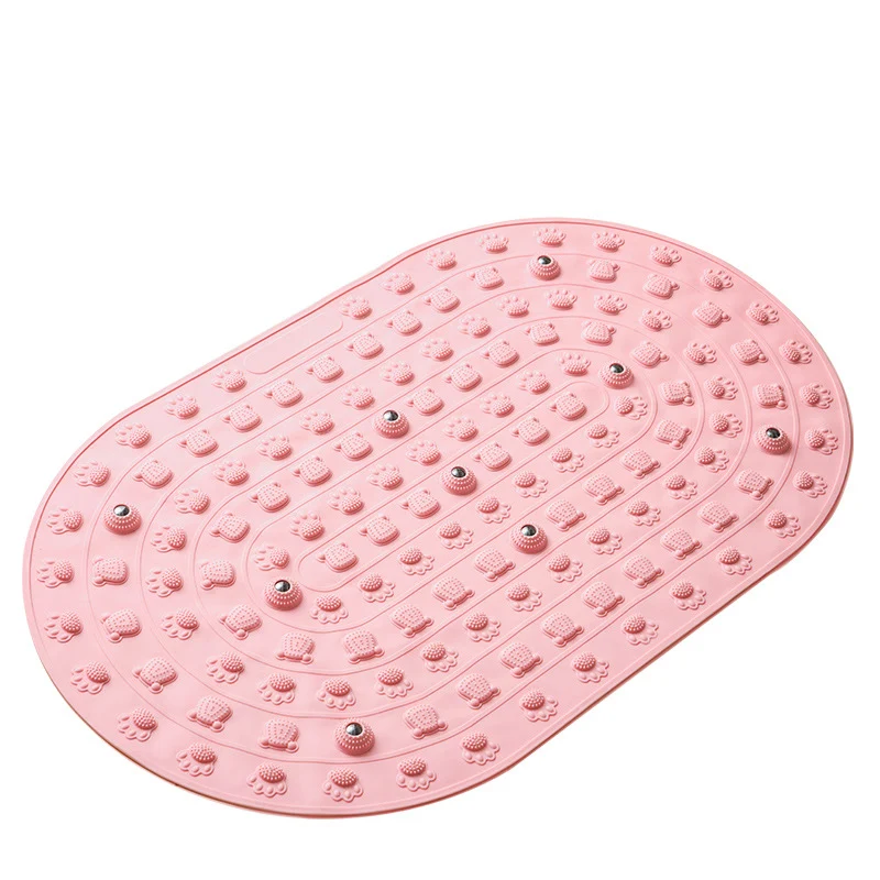 Foot reflex zone mat with magnetic stones