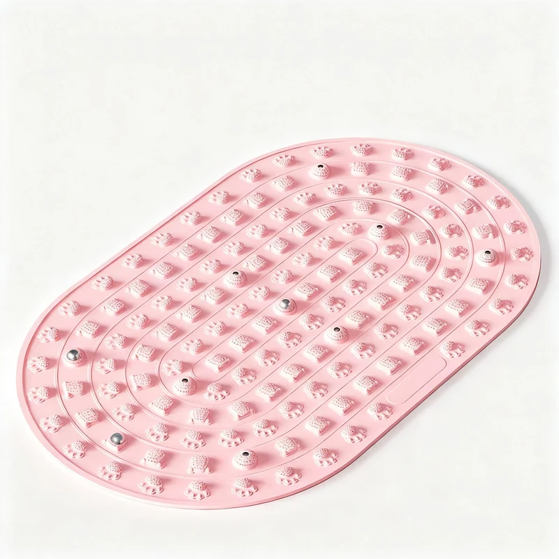 Foot reflex zone mat with magnetic stones