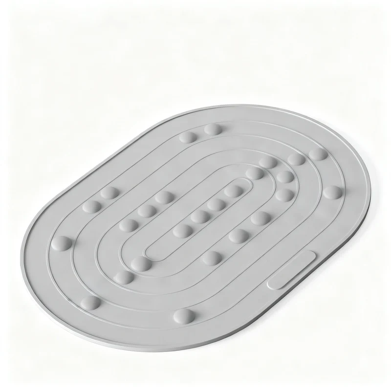 Foot reflex zone mat with magnetic stones