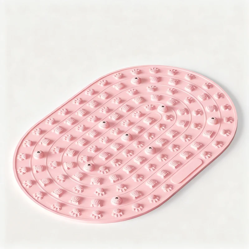 Foot reflex zone mat with magnetic stones