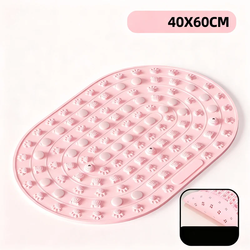 Foot reflex zone mat with magnetic stones