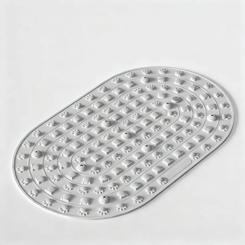 Foot reflex zone mat with magnetic stones