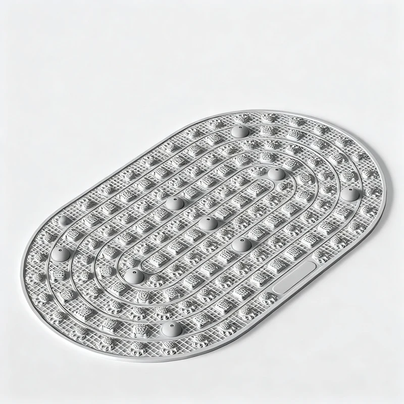 Foot reflex zone mat with magnetic stones