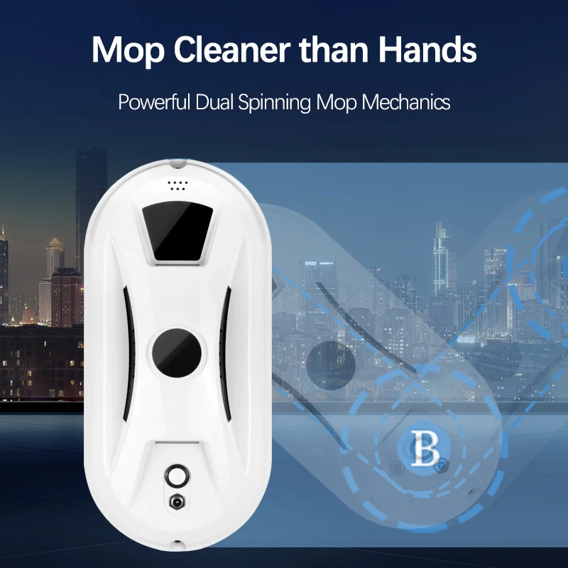 Automatic window cleaning robot with spray system