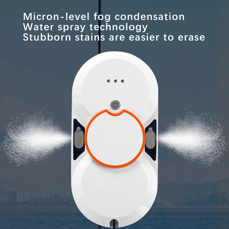 Automatic window cleaning robot with spray system
