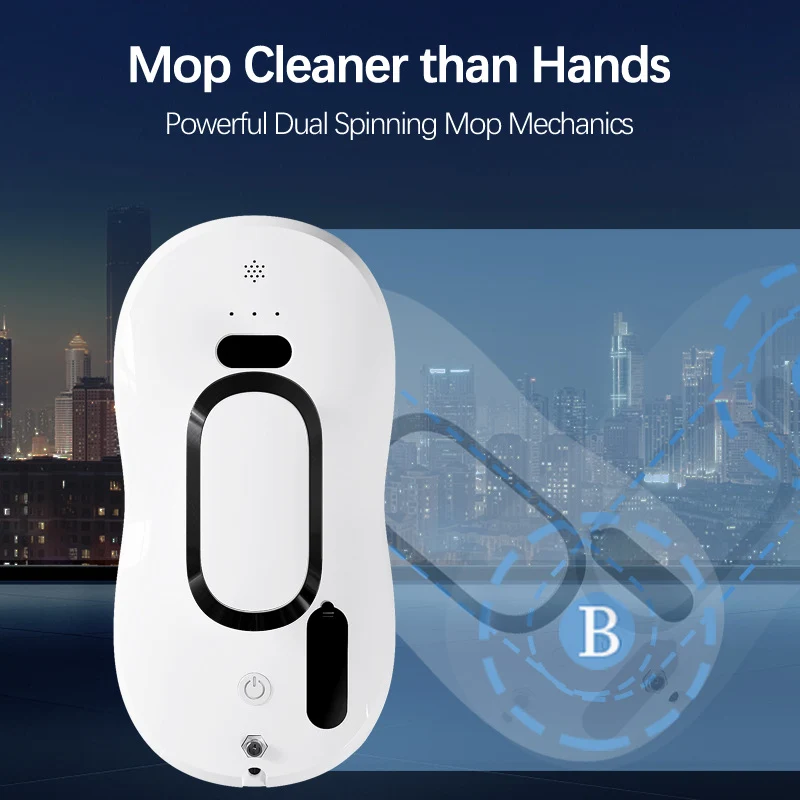 Automatic window cleaning robot with spray system