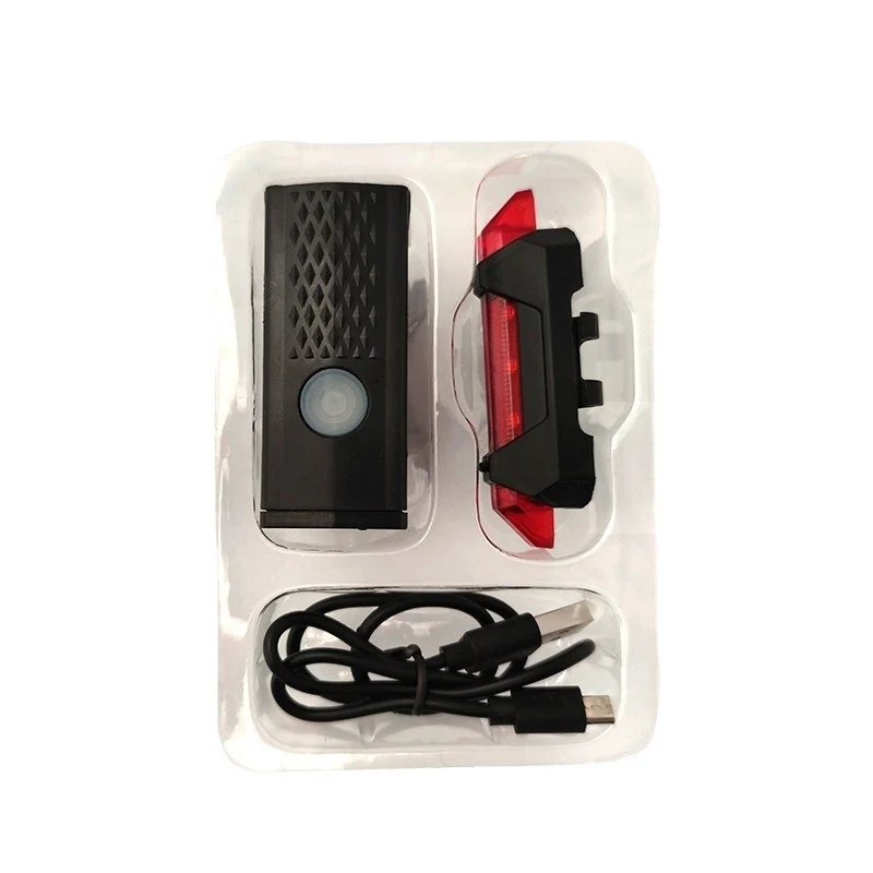 Bicycle light set, USB rechargeable, waterproof