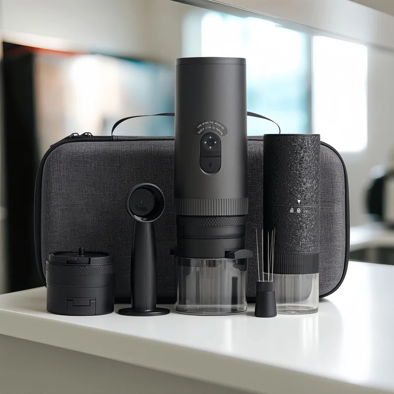 Espresso machine, portable, semi-automatic