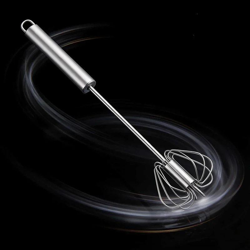 Half-automatic whisk made of stainless steel