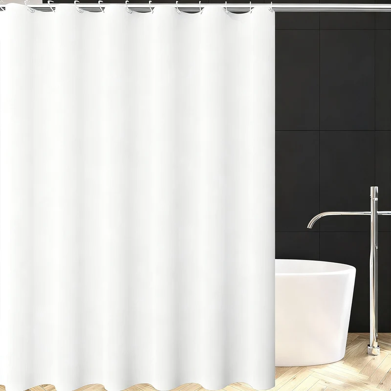 Shower curtain, PEVA, transparent, 80–120 cm