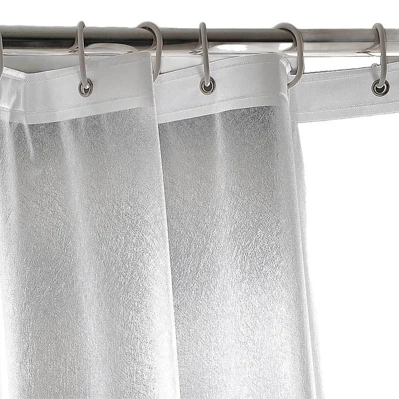 Shower curtain, PEVA, transparent, 80–120 cm