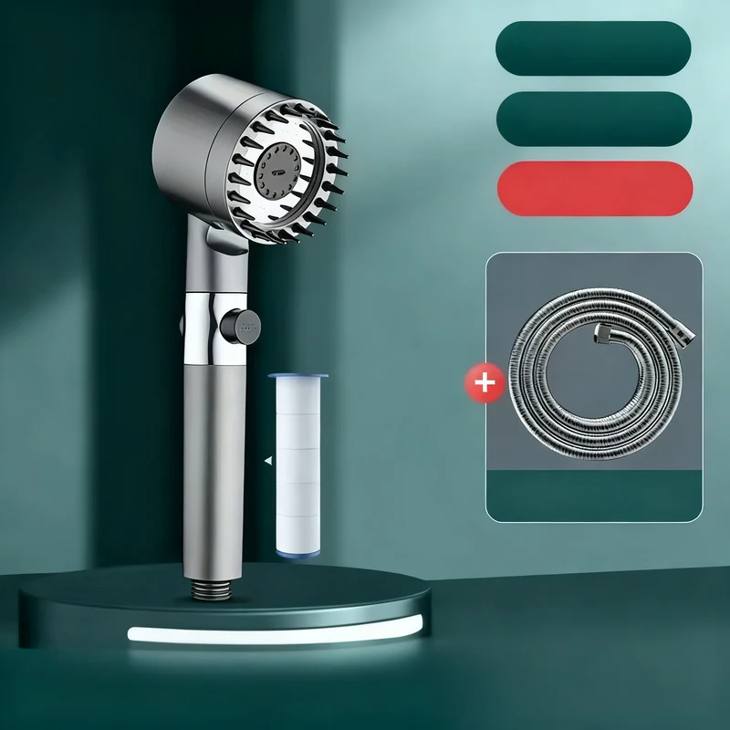 Shower head with filter and massage function