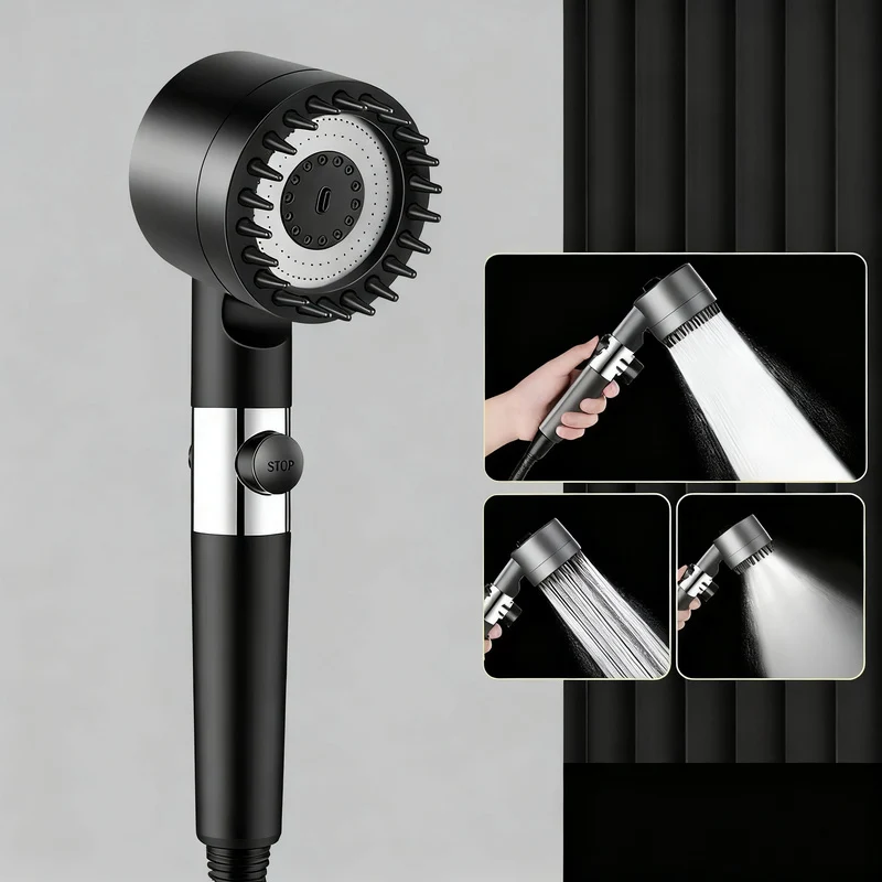 Shower head with filter and massage function