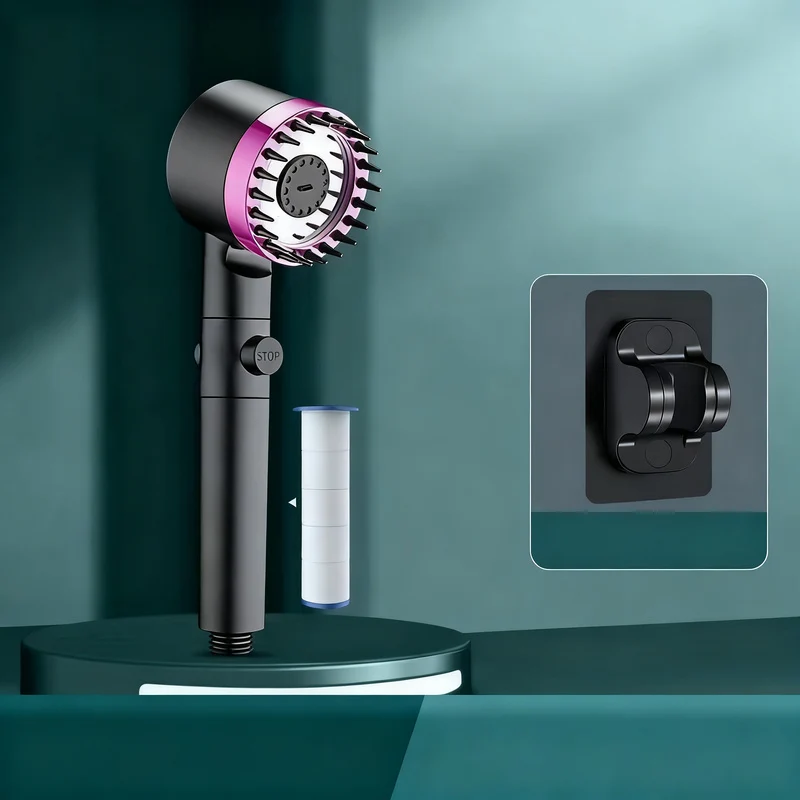 Shower head with filter and massage function