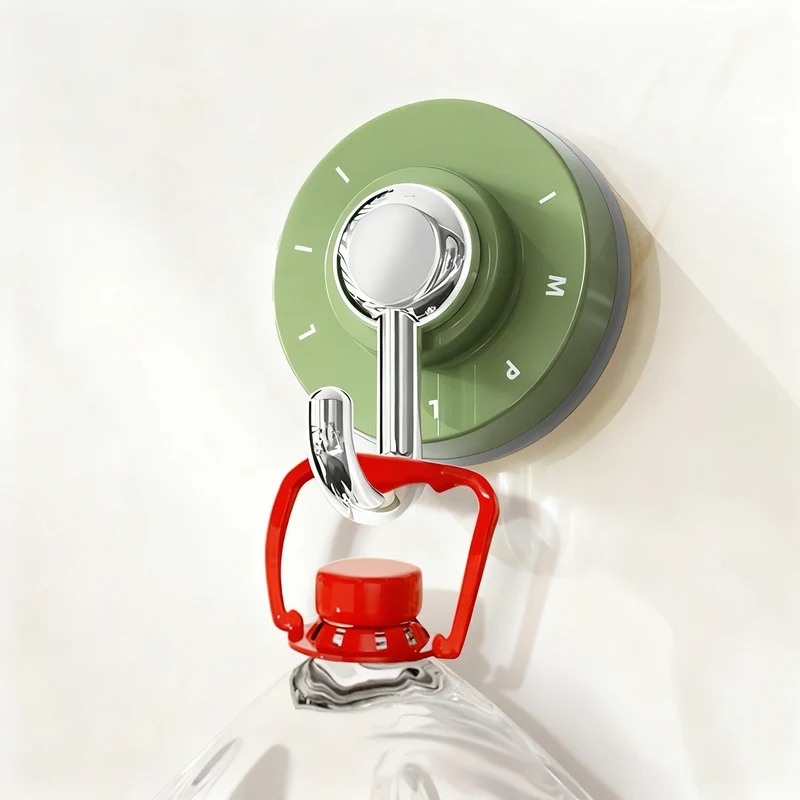 Suction cup hook, swivel, no drilling