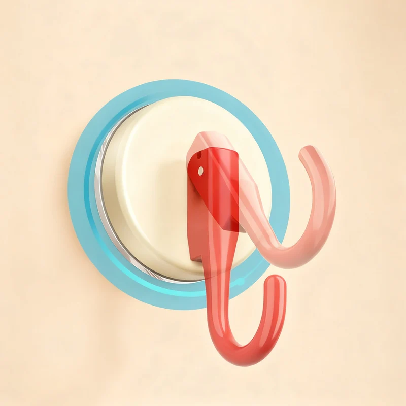 Suction cup hook made of plastic