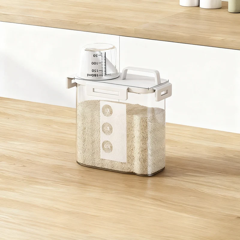 Plastic storage container with lid, airtight