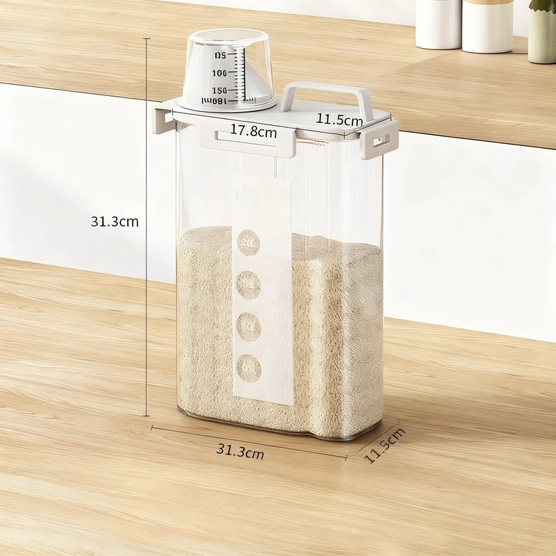 Plastic storage container with lid, airtight