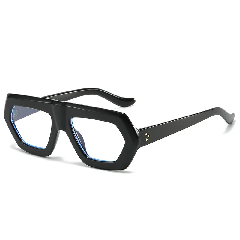 Damen modische optische Brille im extravaganten Hexagon-Design Karnz