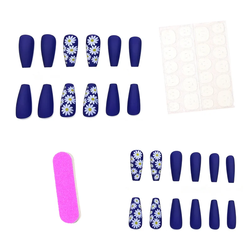 Floral Matte Nail Enhancements Karnz