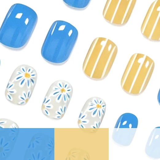 Blumen-inspiriertes Nagelkunstset Karnz