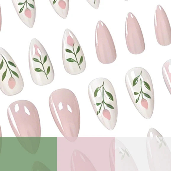 Blumeninspiriertes Acryl-Nagelkunst-Set Karnz