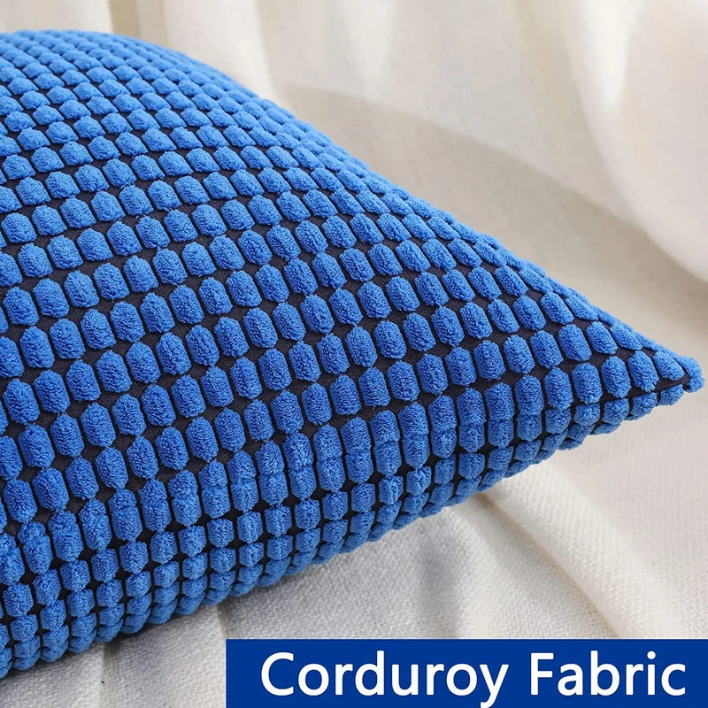 Textured Waffle-Weave Cotton Lumbar and Square Pillow Covers Set