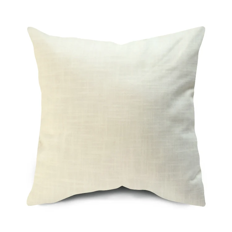 Square Textured Linen-Blend Accent Cushion Cover with Removable Insert Sleeve