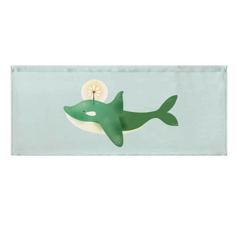 Printed Succulent Watercolor Runner Rug Mat for Kitchen and Entry