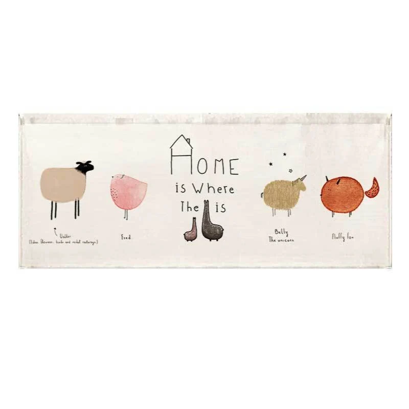 Printed Succulent Watercolor Runner Rug Mat for Kitchen and Entry