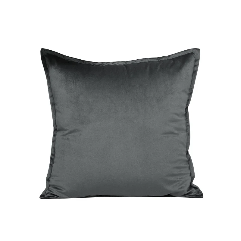 Plush Velvet Square Throw Pillow Set with Hidden Zipper and Down-Alternative Insert
