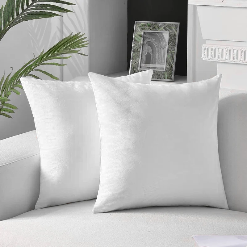 Plush Velvet Lumbar and Square Throw Pillow Covers