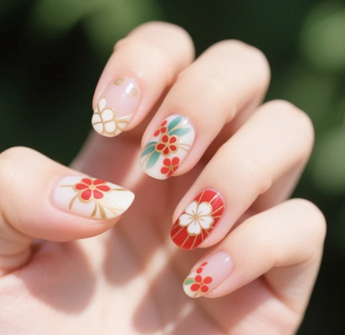 Blumenverlauf Nagelkunstset Karnz