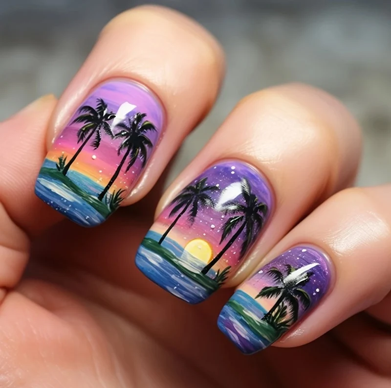 Blumenverlauf Nagelkunstset Karnz
