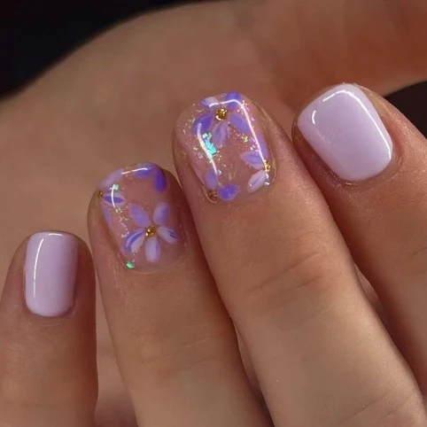 Floral Gel Nagelkunst Karnz