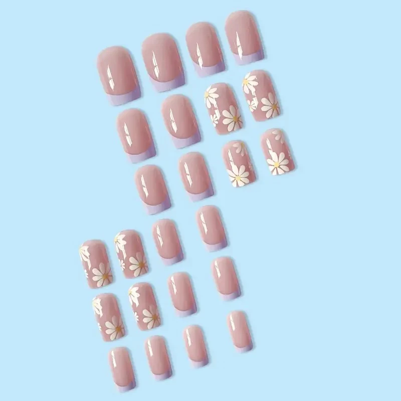 Florales Design Press-On Nagelset Karnz