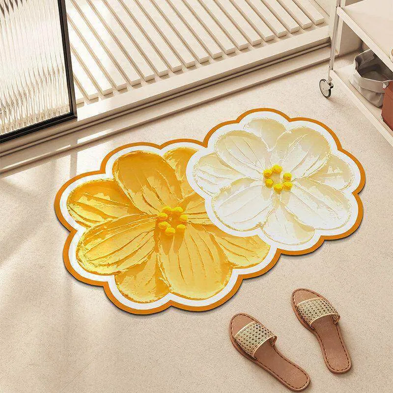 Blumenförmiger Teppich
