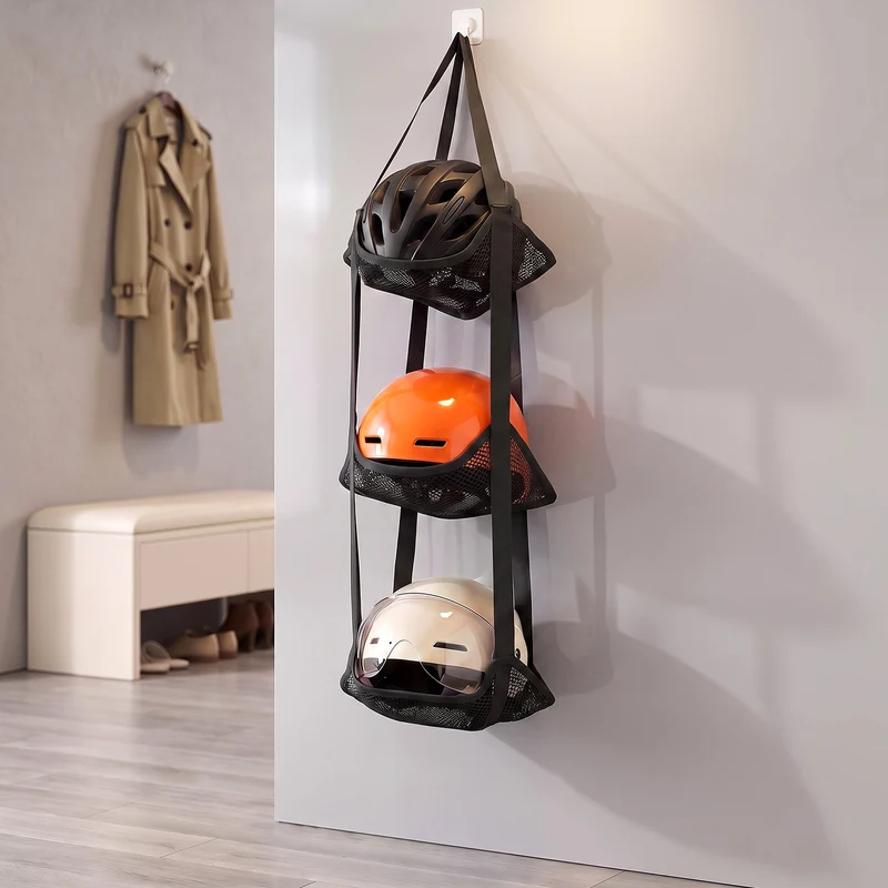 Wall-mounted storage bag for balls and toys
