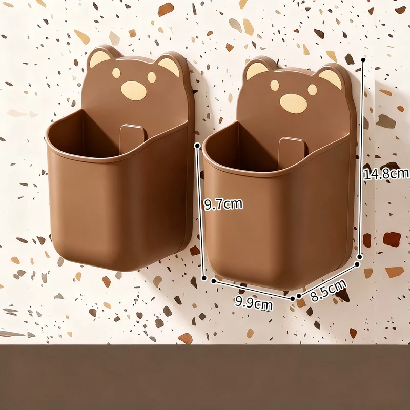 Wall-mounted storage box with drain