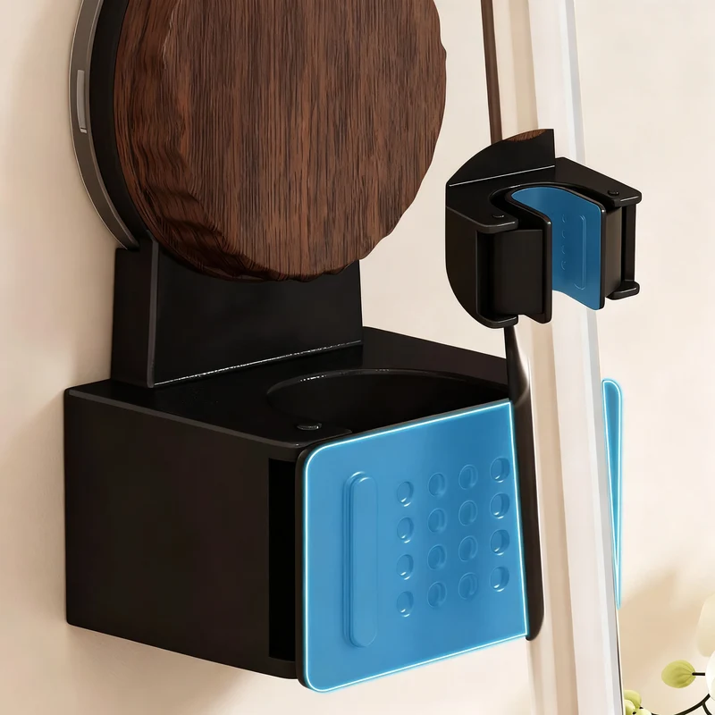 Wall mount for broom and mop made of aluminum