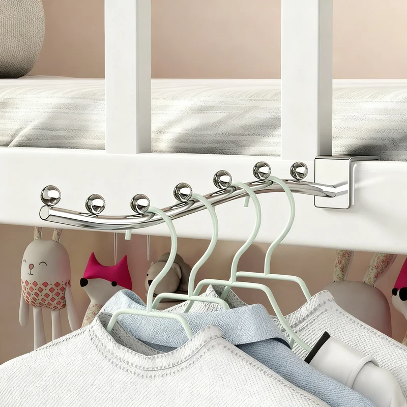 Wall hooks for clothing, stainless steel, multiple