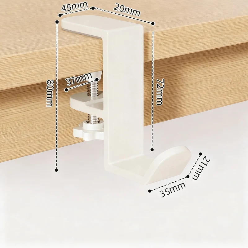 Adjustable table backpack hook made of aluminum