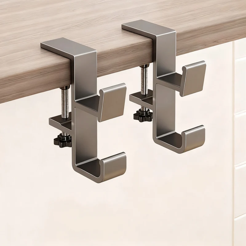 Adjustable table backpack hook made of aluminum