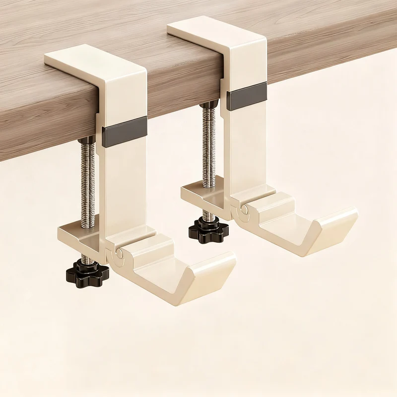 Adjustable table backpack hook made of aluminum