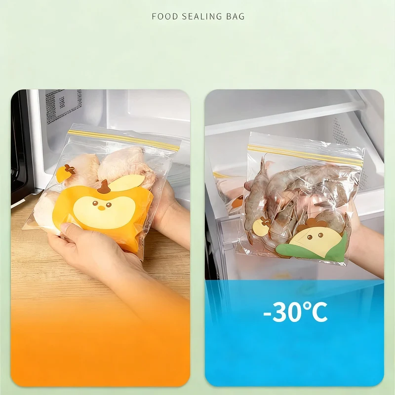Resealable food storage bags