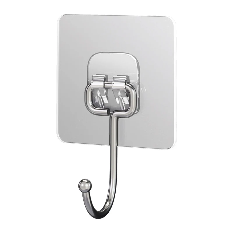 Transparent adhesive hooks made of PVC, load-bearing